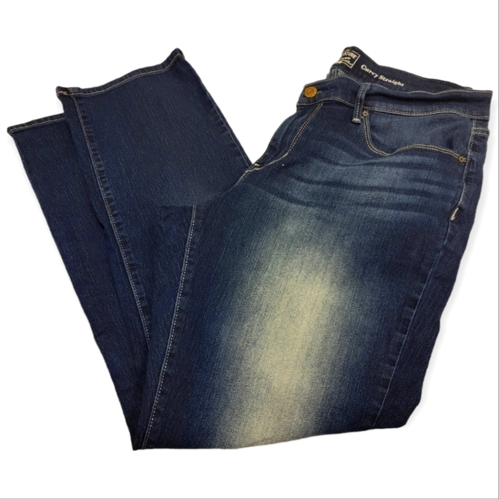 Levi's Signature Curvy‎ Straight Denim Jeans Size 32 Waist 30 L